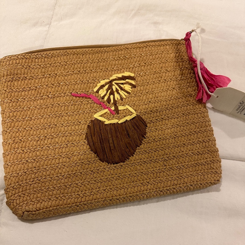 Small Rafia tiki drink pouch